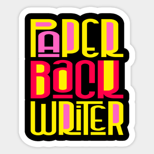 Paper Back Writer Sticker